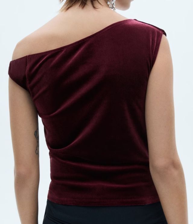 Top Terciopelo Burdeos