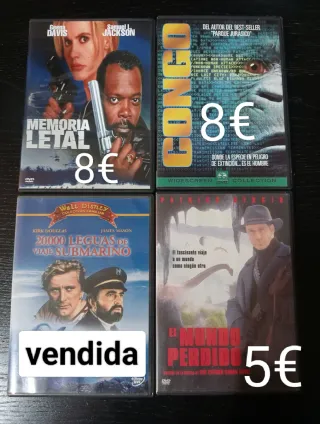 Películas DVD,Accion/Culto,precios en la foto