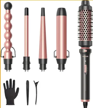 Kit Rizador Wavytalk 5 en 1 Negro/Dorado