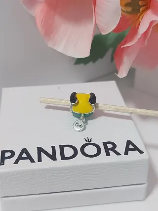 Charm Pandora Amarillo y Plateado