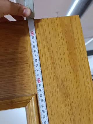 Puerta madera con cristal