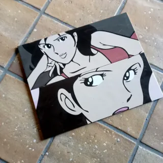 Set 2 mattonelle Lupin e Margot