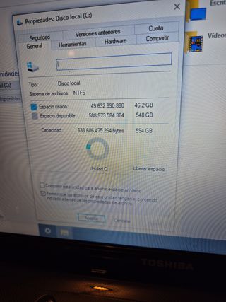 Portátil Toshiba Satellite i5 4GB RAM 2011