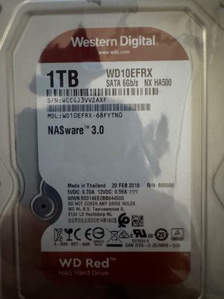 Disco Duro WD Red 1TB NAS WD10EFRX