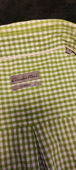 Camisa Emidio Tucci cuadros vichy manga corta