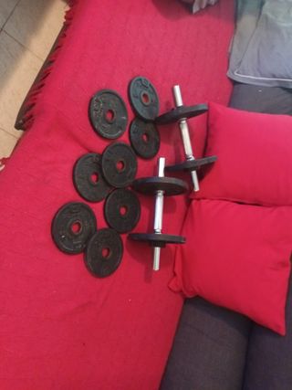 Pesas profesionales 4x2kg y 8x1kg