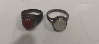 Lote 2 Anillos Plata Antiguos