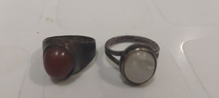 Lote 2 Anillos Plata Antiguos