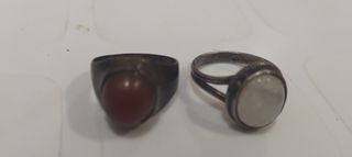 Lote 2 Anillos Plata Antiguos