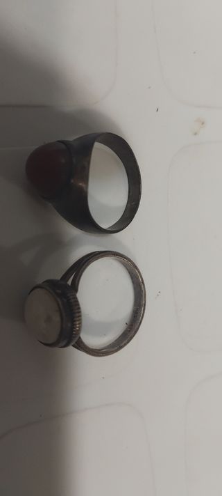Lote 2 Anillos Plata Antiguos