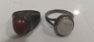 Lote 2 Anillos Plata Antiguos
