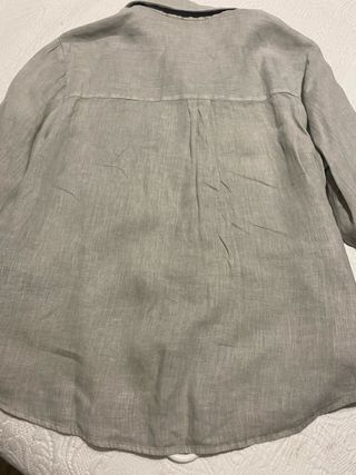 Camisa Lino Zara Beige