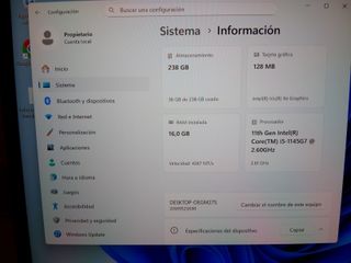 Portátil Táctil Lenovo X13 G2 Yoga i5 11a 16Gb RAM
