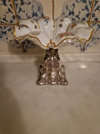 Frutero cristal y Plata