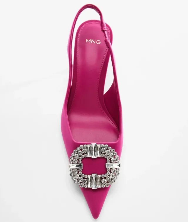 Zapatos joya en punta con pedrería Strass