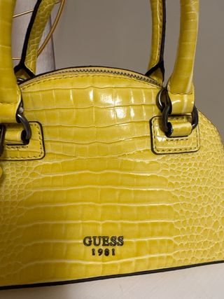 Bolso Guess Amarillo Cocodrilo