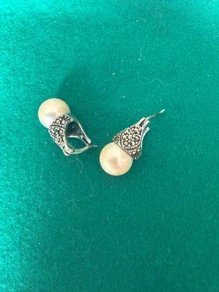 Pendientes Plata Perla(925