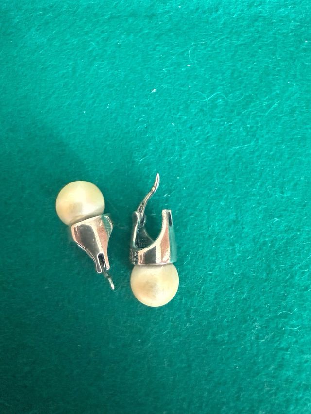 Pendientes Plata Perla(925