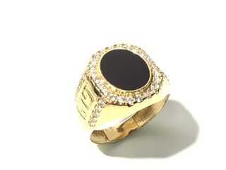 sello oro 18k con piedra