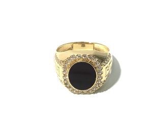 sello oro 18k con piedra