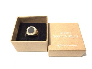 sello oro 18k con piedra