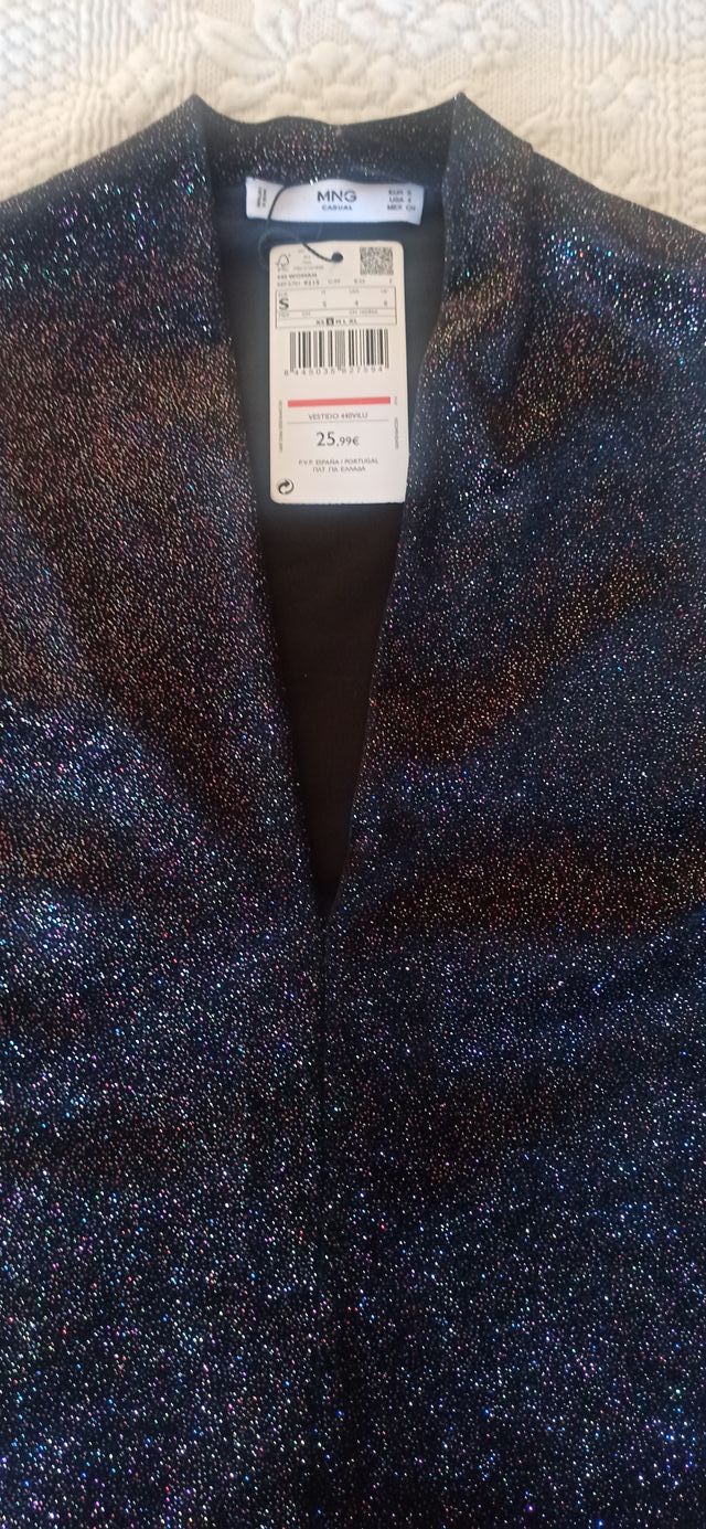 Vestido Mango Negro Talla S