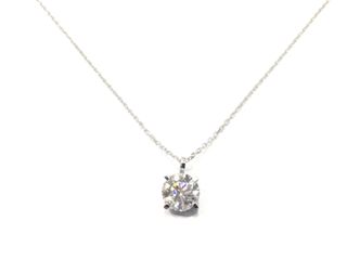 collar oro 18k con diamante de laboratorio 23cm