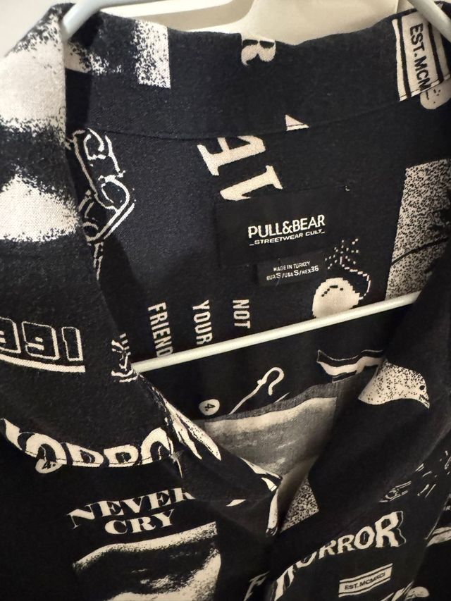 Camicia uomo Pull&Bear fantasia nera