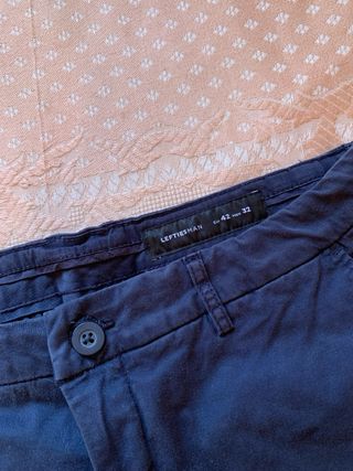 Pantalones Chinos Azul 