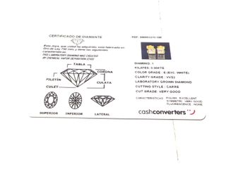 pendientes oro 18k con piedra con diamante de laboratorio