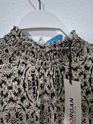 Camisa Morgan manga larga estampada