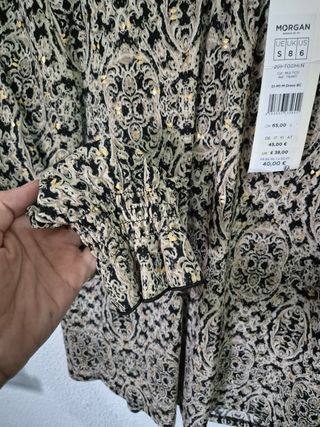 Camisa Morgan manga larga estampada