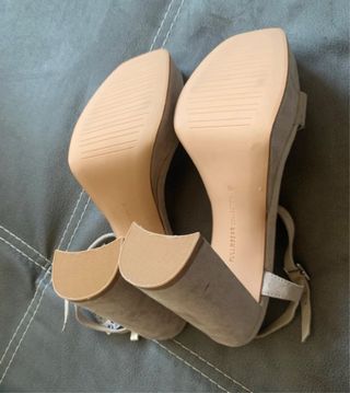 Sandalias Pull&Bear Plataforma Beige Talla 39