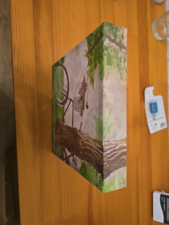 Cuadro Decorativo Bicicleta Cesta Flores