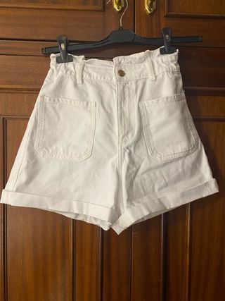 Shorts Zara Baggy Blancos
