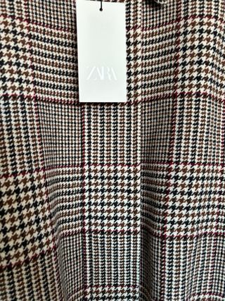 Chaqueta bomber lana Zara cuadros
