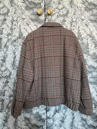 Chaqueta bomber lana Zara cuadros