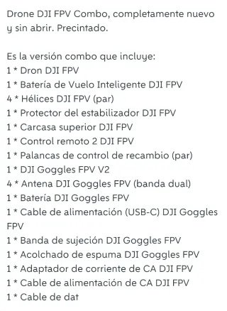 Dron DJI FPV Combo Nuevo