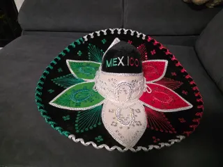 Sombrero Mexicano Charro Negro Bordado