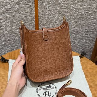 Hermes Evelyne 16 Bolso Marrón Dorado