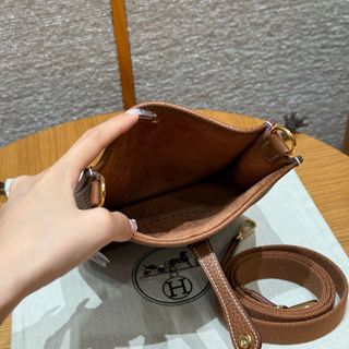 Hermes Evelyne 16 Bolso Marrón Dorado