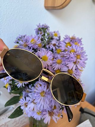 Gafas de sol metal doradas y negras