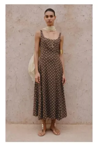 Vestido Lunares Zara Talla S