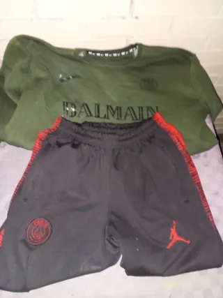Conjunto Chándal PSG Balmain Verde y Negro