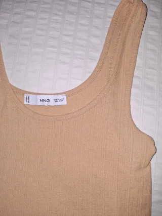 Camiseta Mango Beige Talla XS