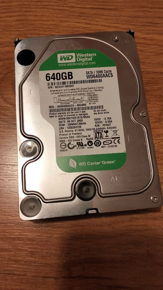Disco Duro Western Digital 640GB SATA