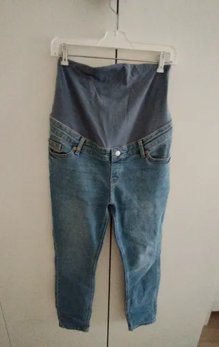 Pantalón vaquero premamá azul