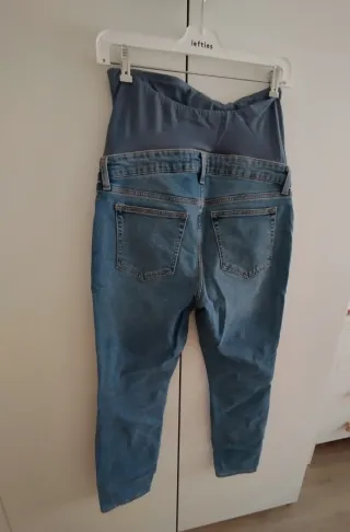 Pantalón vaquero premamá azul