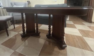 Mesa comedor con cristal