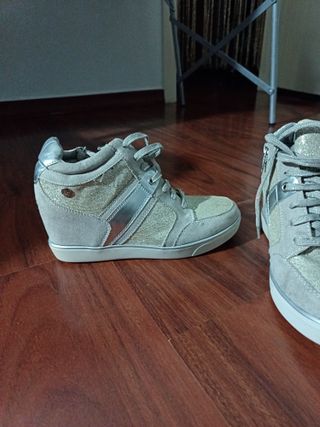Zapatillas XTI Talla 37 Beige y Plata
